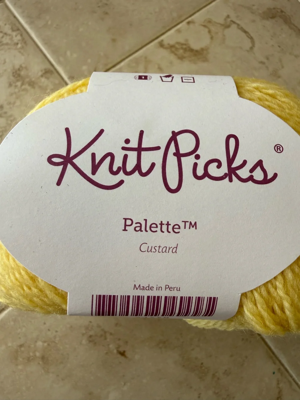 Knit Picks Palette 100% Peruvian Highland Wool Yarn Yellow Custard